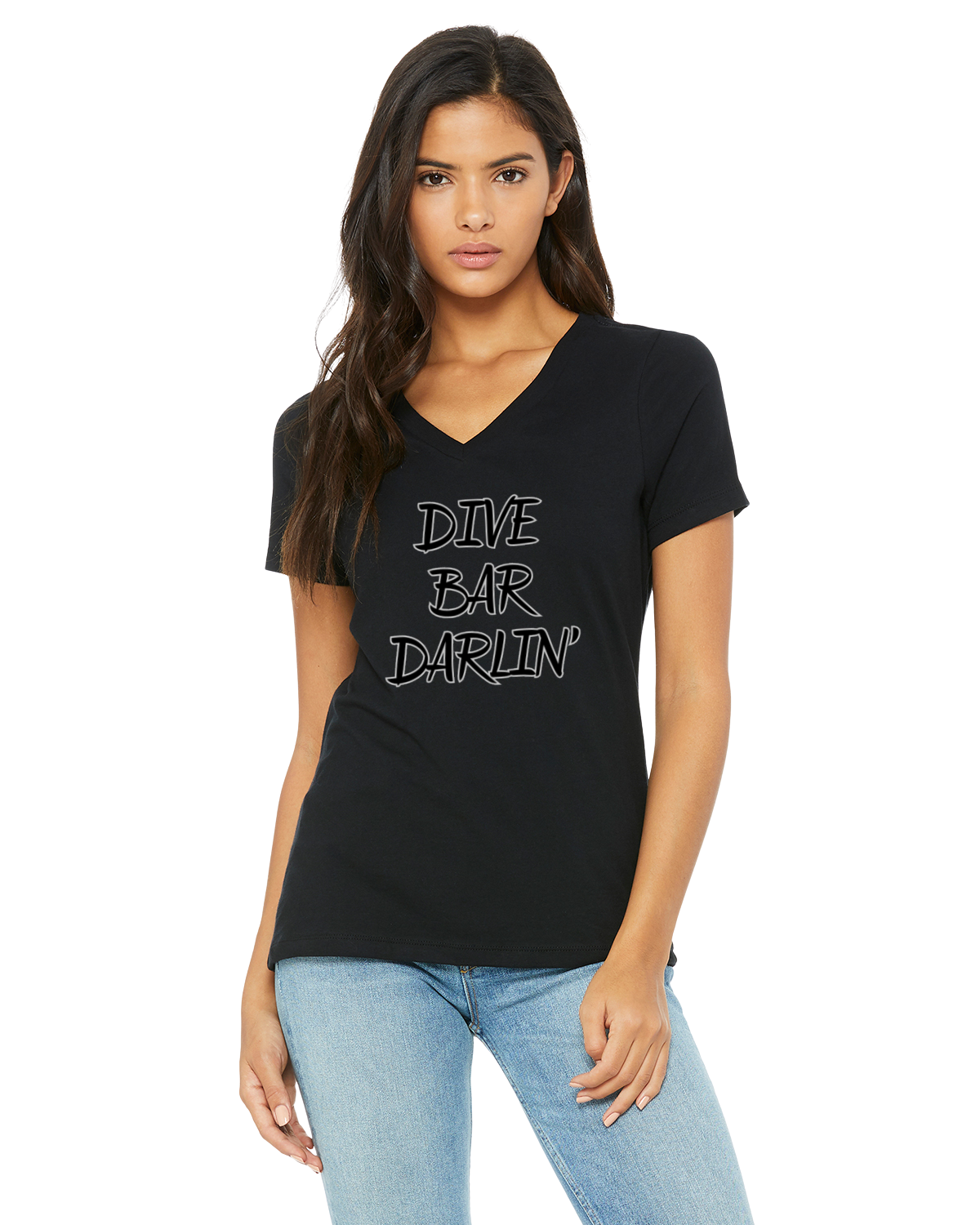 Dive Bar Darlin’ V-Neck T-Shirt