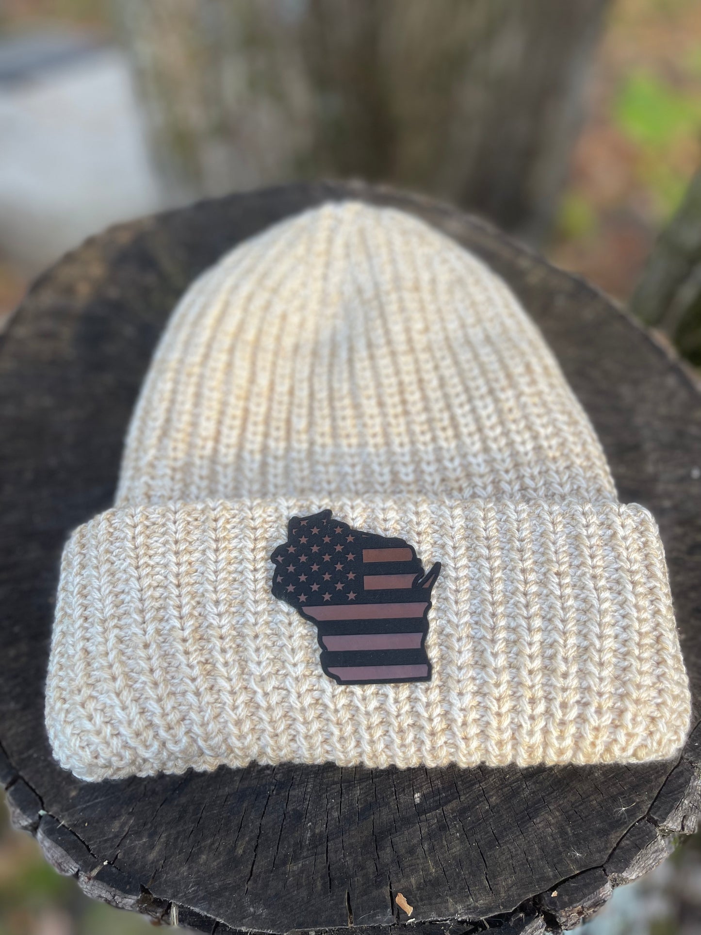 Wisconsin American Flag Beanie