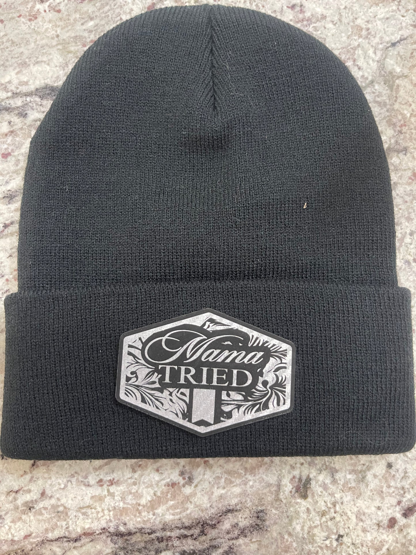 Mama Tried Beanie - Silver & Black