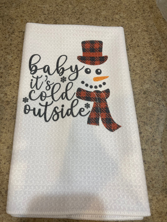 Baby It's Cold Outside Dish Towel