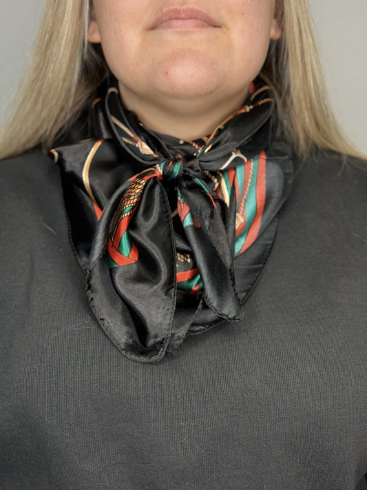 Midnight Luxe Wild Rag – Classic Western Elegance
