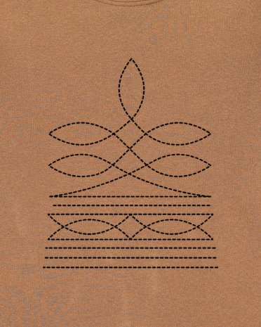 Western Boot Stitch Super Soft Crew Neck Sweatshirt