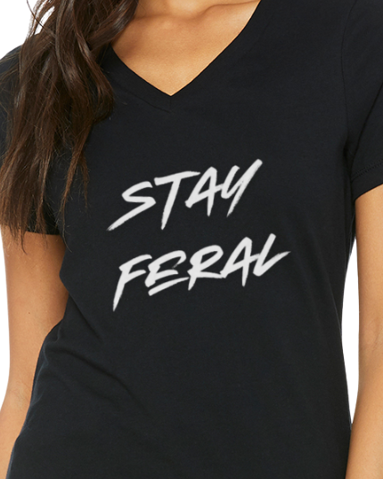 Stay Feral V-Neck T-Shirt
