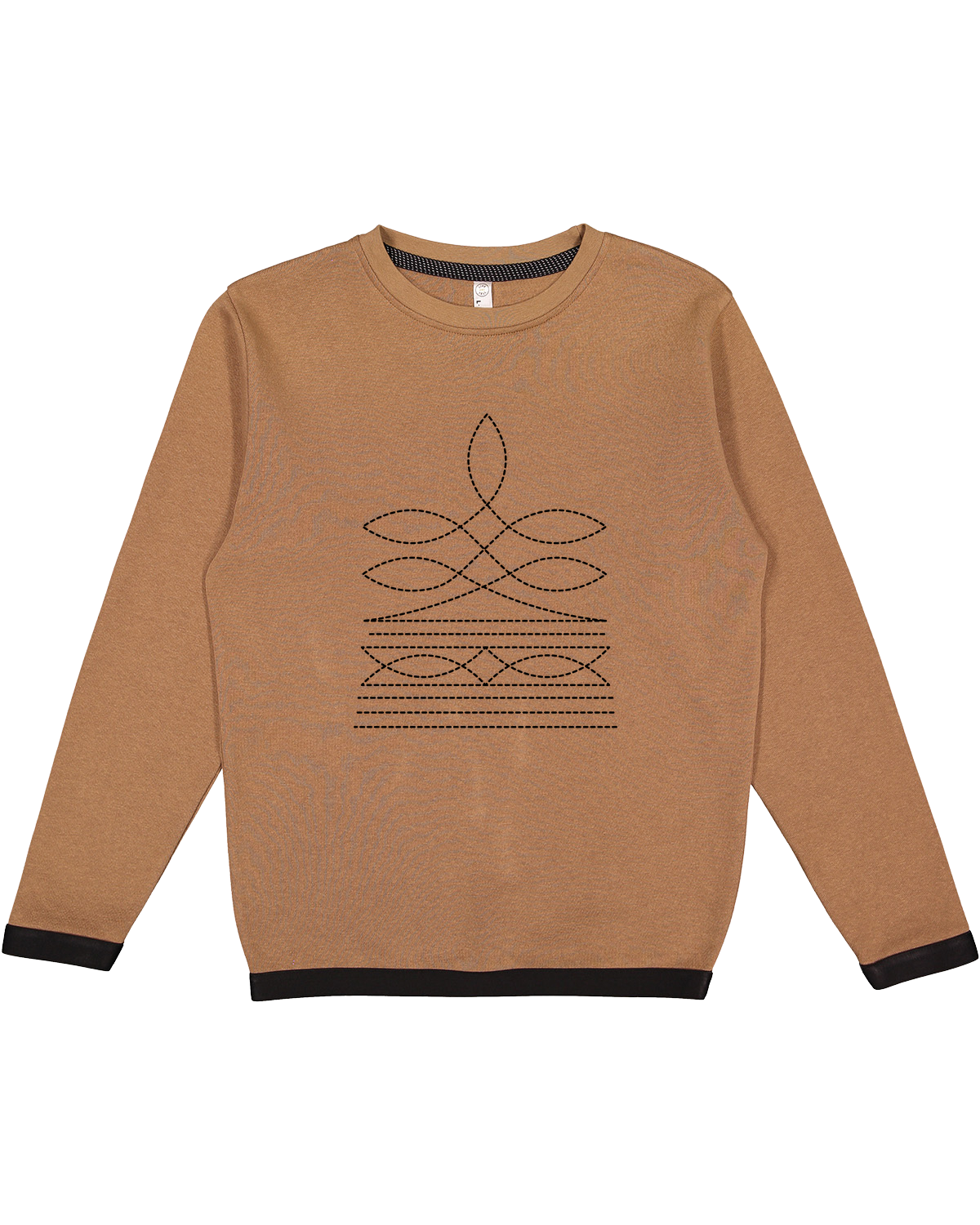 Western Boot Stitch Super Soft Crew Neck Sweatshirt