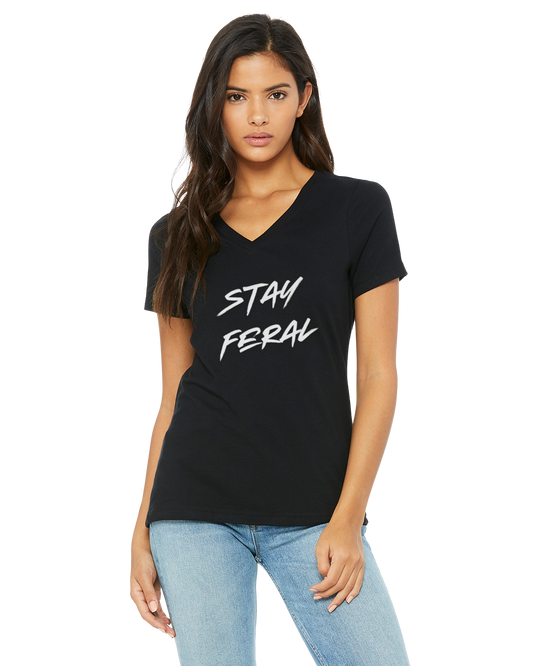 Stay Feral V-Neck T-Shirt